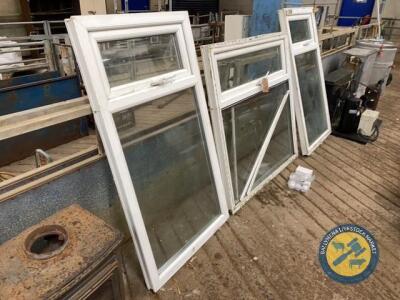 2 x 2'5"x4'7", 1 x 3'11"x3'11" PVC windows