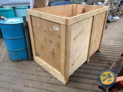 Large wooden storage box