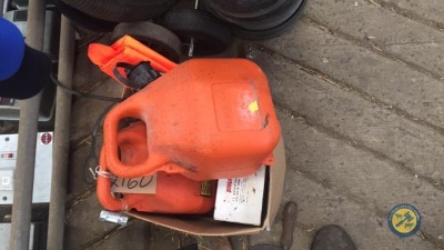 Bof of 2 x 10ft fuel jars, grease gun, 2 x boxes of screws & washers