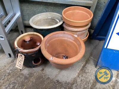 Job lot of flower pots
