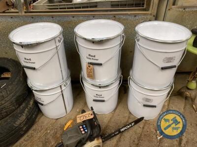 6 x new drum red oxide paint