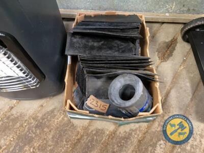Box lot of unused roll of lead and vally flashing