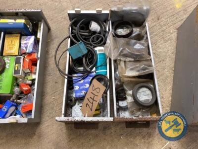 2 x drawers of rubber rings etc