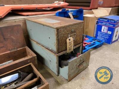 2 x metal letter drawers
