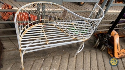 Steel double love seat