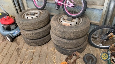6 x wheels 185R-14C