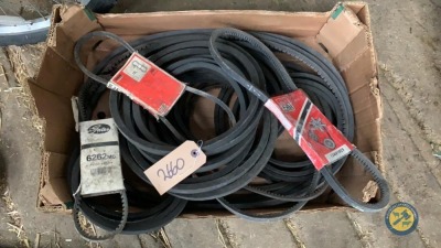 Box lot of belts