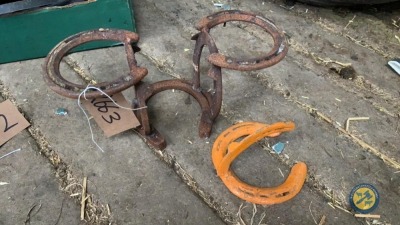 Horse shoe plant pot holder & coat hanger