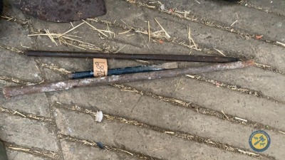 2 x large crow bars & large chisel