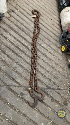 Large 20tn digger chain 2 legs