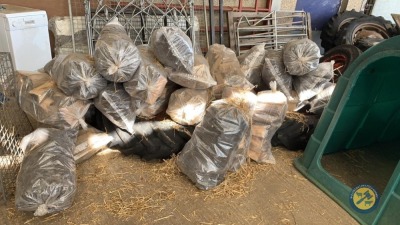 4 x fire lights, 10 bags turf, 10 logs