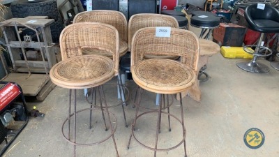 4 x wicker bench seats