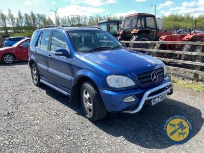 Mercedes ML270, 4 wheel drive jeep, 94,000miles, 2002reg, diesel transmission & gearbox sound, MOT Aug21, spare oil filter & air filter in book & dog guard, 4 new tyres, KLZ4868