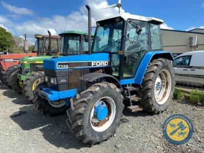 Ford 7740 tractor, recently serviced, LBZ4242, c/w replacement wing