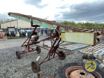 Lister black stone bale and bag elevator with engine belt guard to be left in