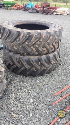 2 x Goodyear rear tractor tyres 600-65-38