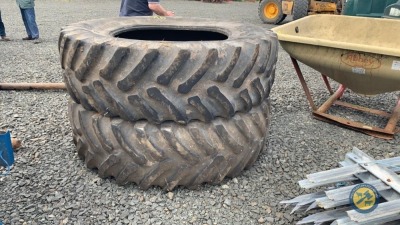 2 x tractor tyres 20.8-38 30% grip