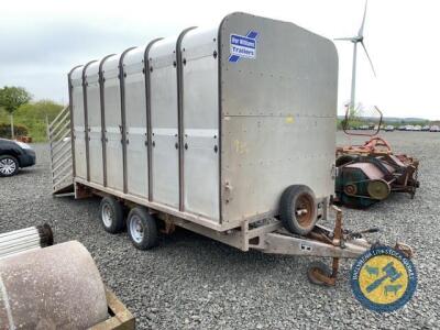 12x6'6" Ifor Williams trailer, LED lights, new tyres, sheep decks & dividing gate