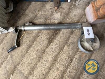 Trailer jockey wheel jack without tyre