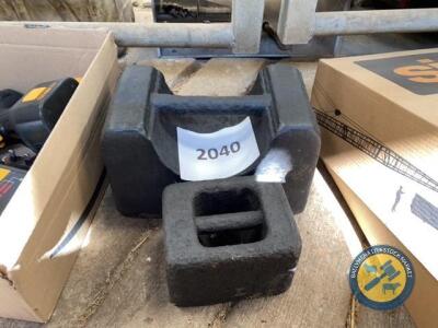 2 x weights, 1 x 56lbs, 1 small