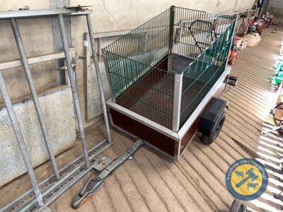 Quad trailer 4x3 with lift off cage, new tyres & lights