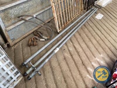 3 x galvanised clothes line poles