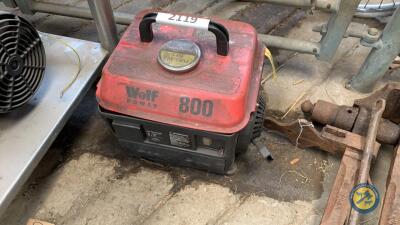 Generator wolf 800 recently serviced & starter recon