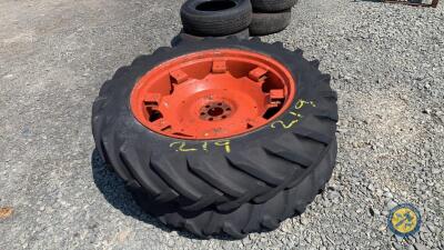 Goodyear 36" Fordson Major 6 stud tyres & rims