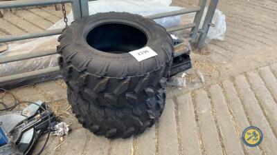 2 x Maxis quad tyres 25-10-12