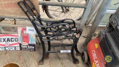 Cast iron seat ends antique
