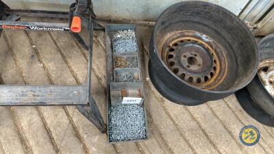 4 x galvanised trays of nails