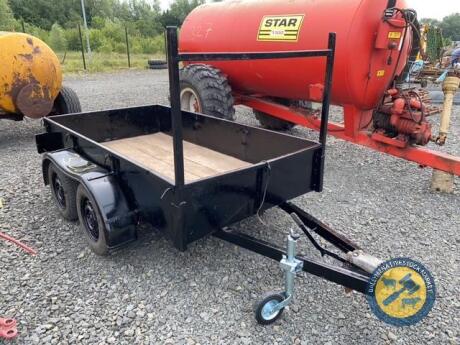 Builers trailer 8'2"x4'6" steel sides, wooden floor, lights & new jockey wheel