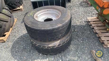2 x Agrimaster tyres & rims 385-65-R22.5