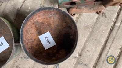 Large cast iron three legged pot