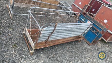 Hay rack with trough