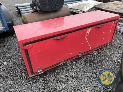 Large aluminium toolbox with fitting brackets