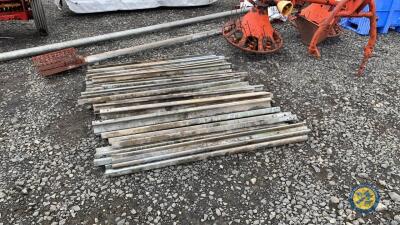 36 x steel crash barrier posts approx