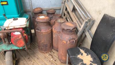 7 x metal creamery cans