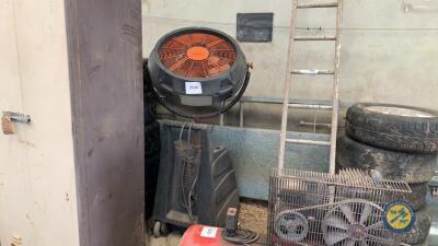 Large fan with water tank