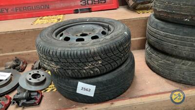 2 x 195-65-R16 steel rims & tyres