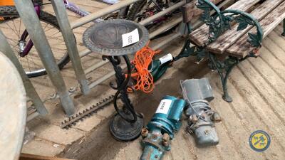 Cast iron bird bath