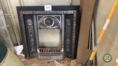Cast iron fireplace with grate & surround