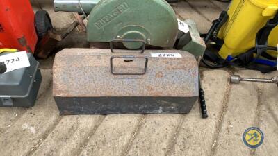 Blue tool box & contents