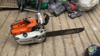 Stihl 085 new chain starts runs cuts