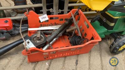 Crate of jockey wheels hand lamp hawk
