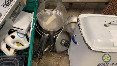 Set of 3 heavy bottom saucepans & lids