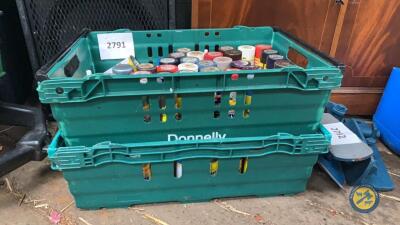 2 x crates of touch up car paints for cars
