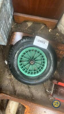 Wheel barrow wheel complete