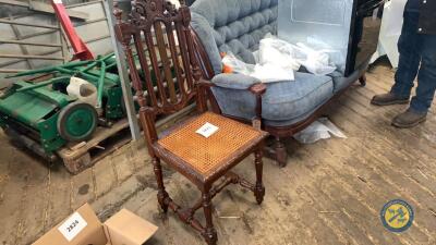 Victorian carved oak dining chair
