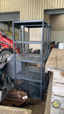 2 x bays of plastic shelving